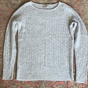 Loft grey cable kit sweater small